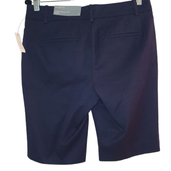 TALBOTS NWT The Perfect Short Twill Bermudas Navy Women's Size 4-6 - Picture 6 of 7